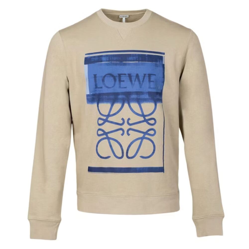 LOEWE Graphic Logo Anagram Sweatshirt Beige Blue Men’s L
